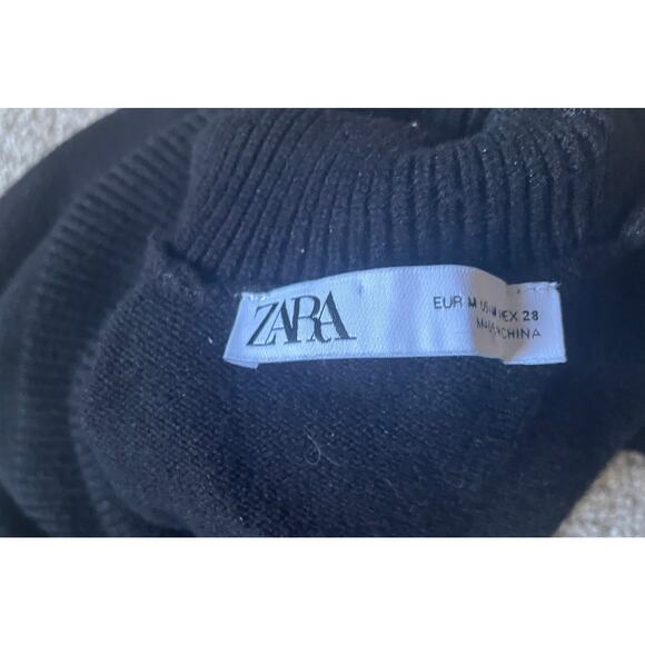 ZARA Black Turtleneck Thick Sweater Size Medium Teen/Youth Warm Winter/Fall - Picture 8 of 9